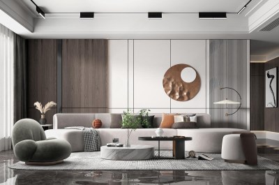 现代家居客厅3D模型下载